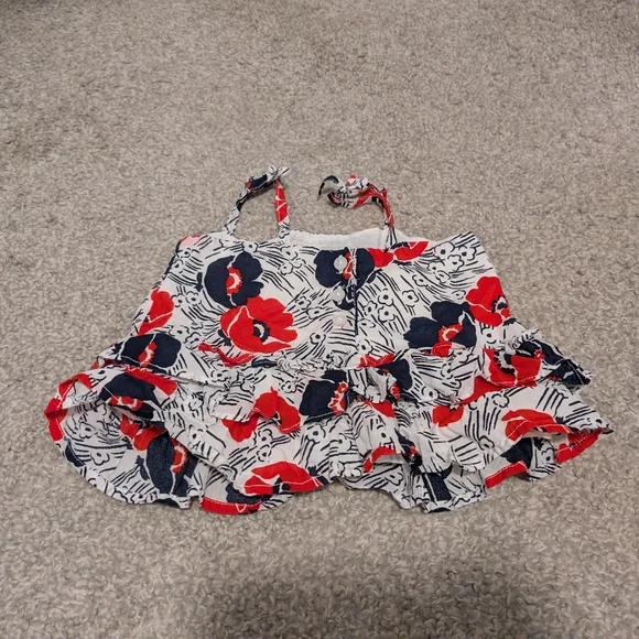 3 For $18 Janie and Jack Red and Blue Floral Camisole - Picture 4 of 6